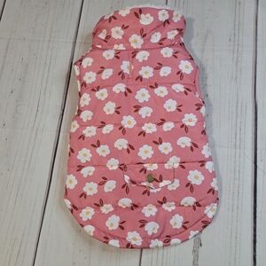 Pupcrew Pink Floral Dog Jacket Size Medium